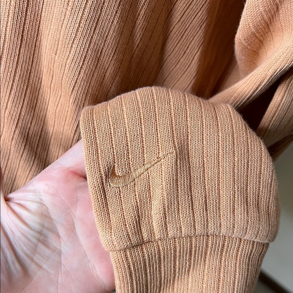 Nike Cotton Knit Hoodie Sweatshirt Size XS in Cognac Color - Picture 5 of 13